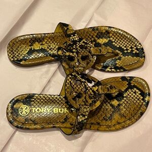 Tory Burch Miller Snake Print Sandals. Like new!